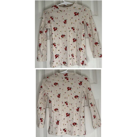 Cat & Jack Girls 3T Long Sleeve Shirt Bundle – Floral Print & Heart Print - Picture 5 of 7